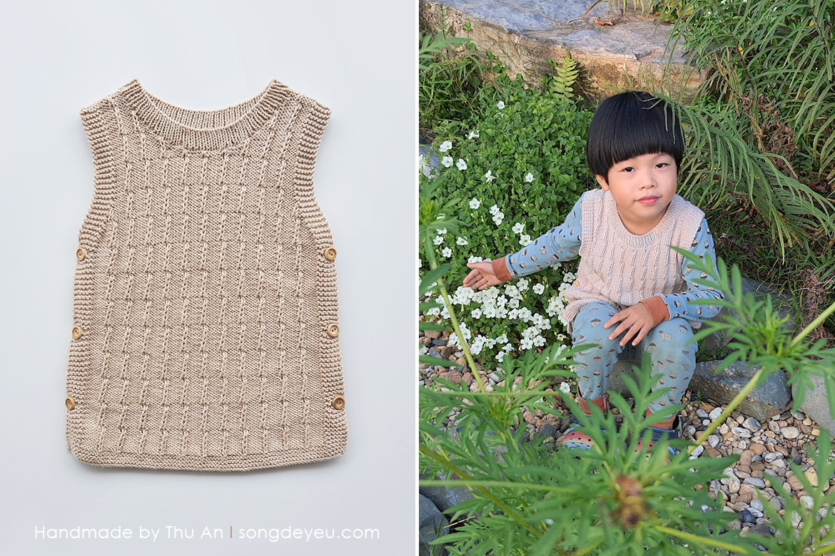 đan áo gile cho con trai