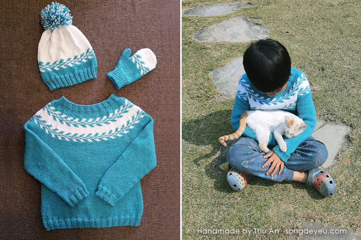 đan áo, mũ, găng tay